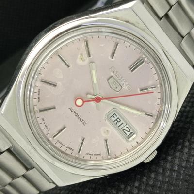 Б/У винтажные мужские часы SEIKO 5 AUTO 6349A из Японии с оригинальным циферблатом 608e-a315990-2