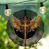 3D Metal Angel Wings Wind Chime Outdoor Rotating Sculpture Golden Black Design Perfect Gift for Garden Art Autumn Decor Elegant Wind Chime