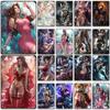 Sexy Anime Girl Metal Plate Game Figure Vintage Tin Sign Bar Club Art Decorative Plaques for Modern Home Room Wall Decor Poster
