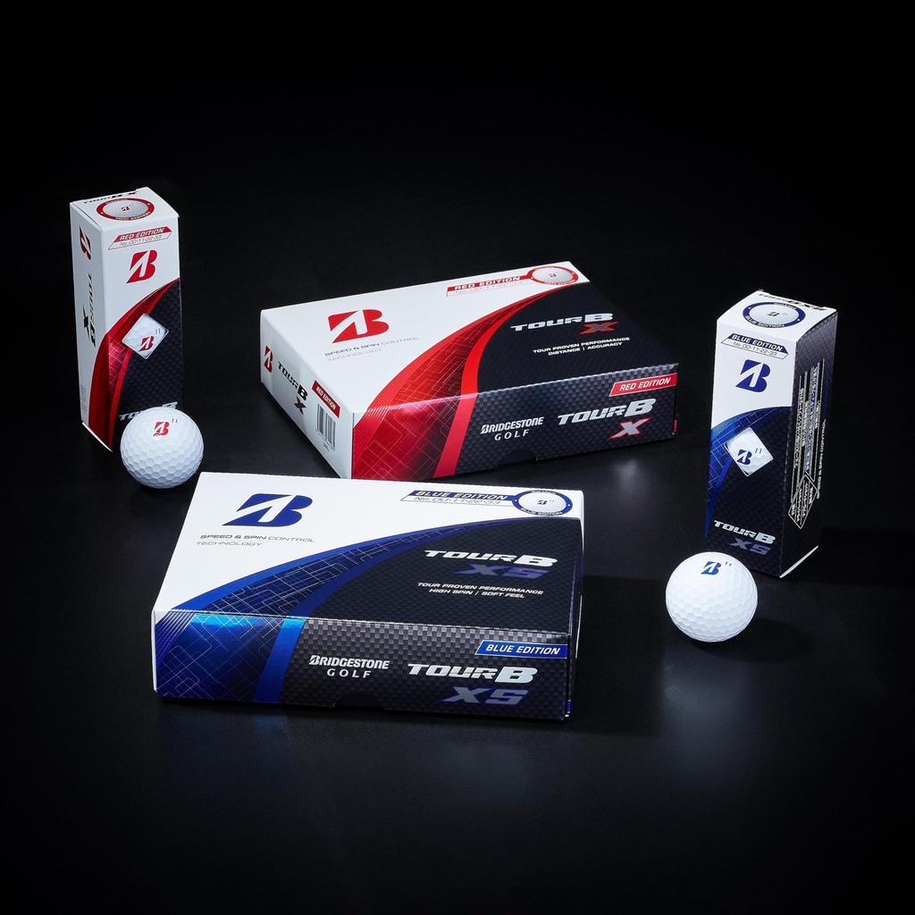 BRIDGESTONE TOUR B XS Golf Balls Blue Pack of 12 (2024 Model), White, Edition, (S4BXJ)