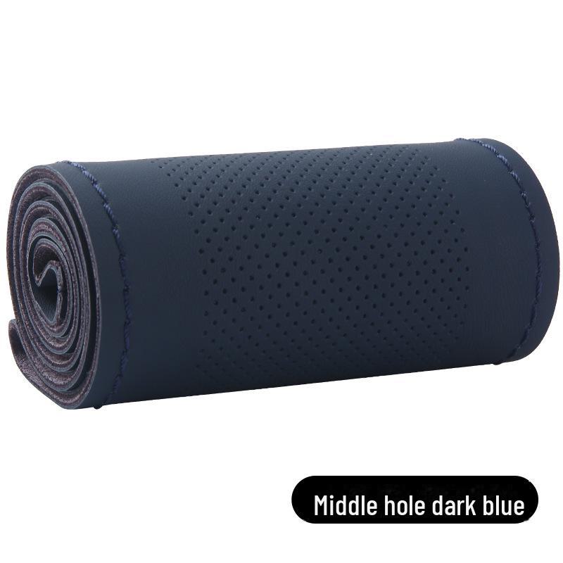 Высокоэластичный кожаный чехол на руль, сшитый вручную, универсальный, на все сезоны