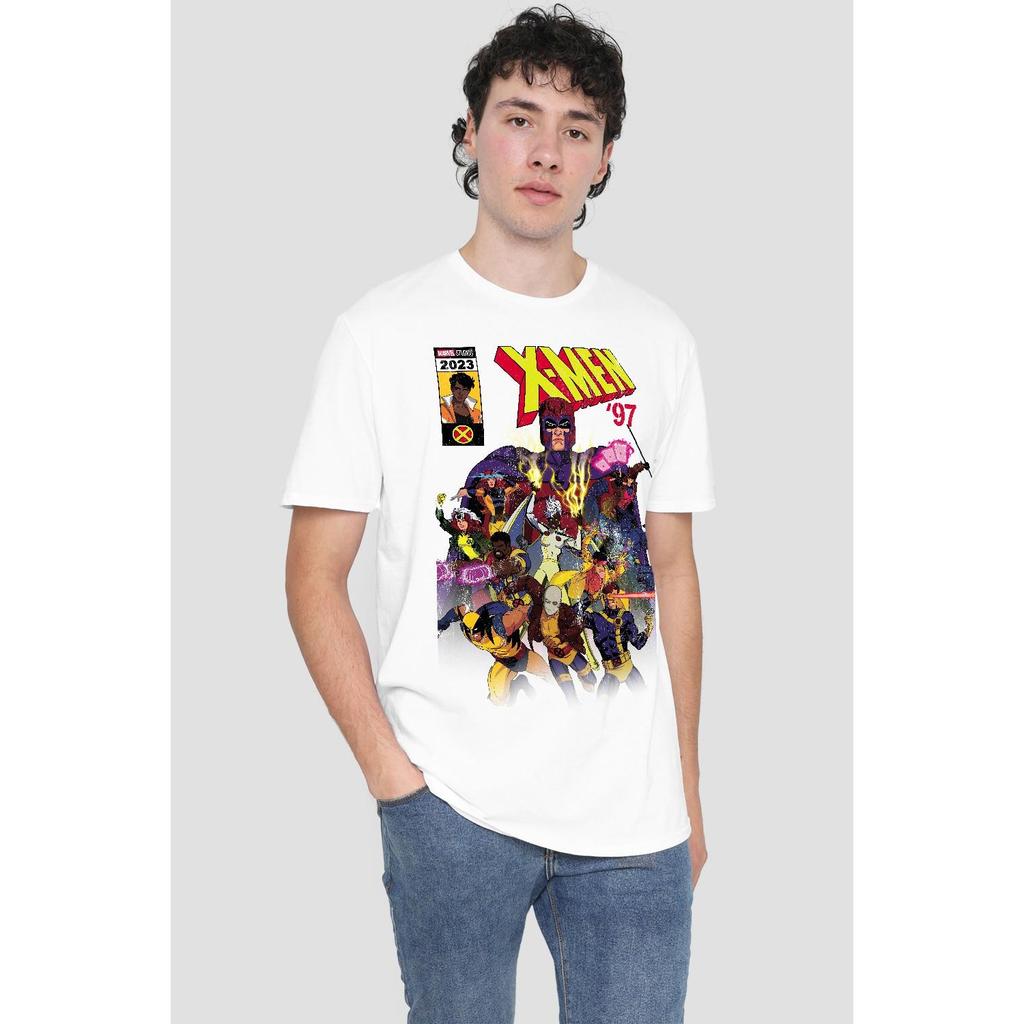 Marvel Mens X-Men Comic Cover Team T-Shirt
