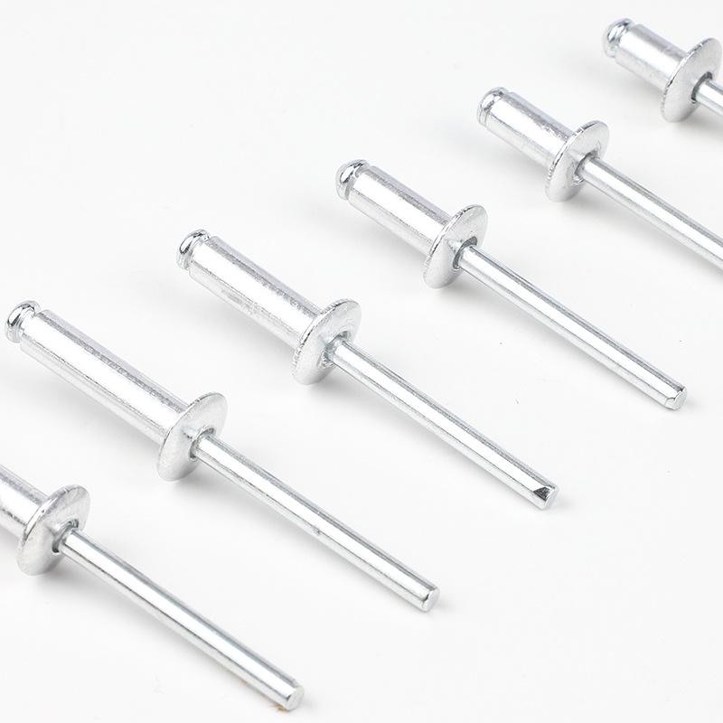 Комплект заклепок с алюминиевой крышкой и железным сердечником, круглой головкой, M3.2/M4.8