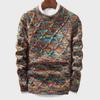 2024 Men's Autumn Thickened Korean Style Knit Sweater - Long-Sleeve Round Neck Top