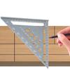 Fonney Large Triangle Ruler, Woodworking Triangle Ruler, Aluminum Alloy Precision Triangle Ruler, Wear-Resistant Triangle Ruler for Hobbies, Thick Tri