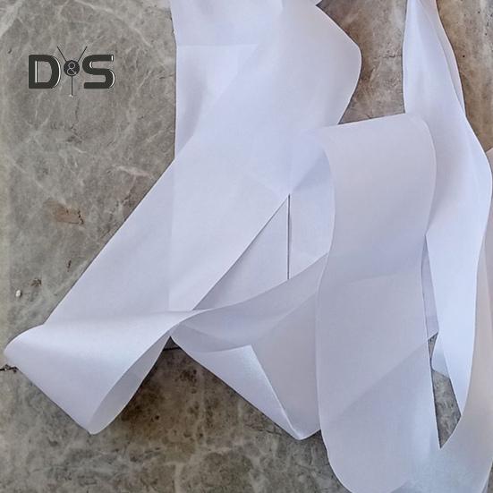 Свадебные банты из лент с белым тонким бантом и длинными хвостами для церковных стульев, украшение прохода для свадебного приема, свадеб, дней рождения, детских праздников