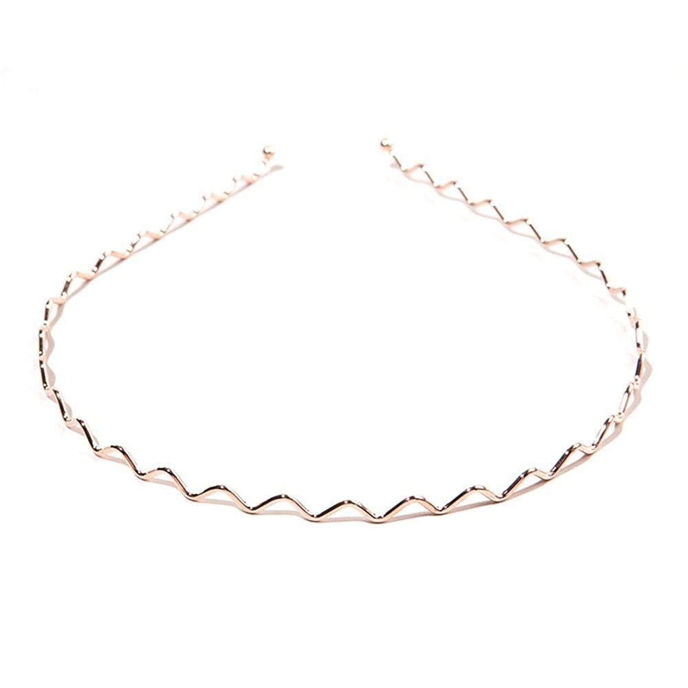 Модные тонкие ленты для волос, укладка челки, обручи для волос для девочек, повязка на голову с металлическими волнами