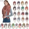 Ladies' New European And American Style Scarf, Autumn And Winter Checkered Triangle Thickened Warm Versatile Scarf
