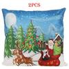 Стильные рождественские наволочки снеговика и Санты для дивана, фестивальный декор