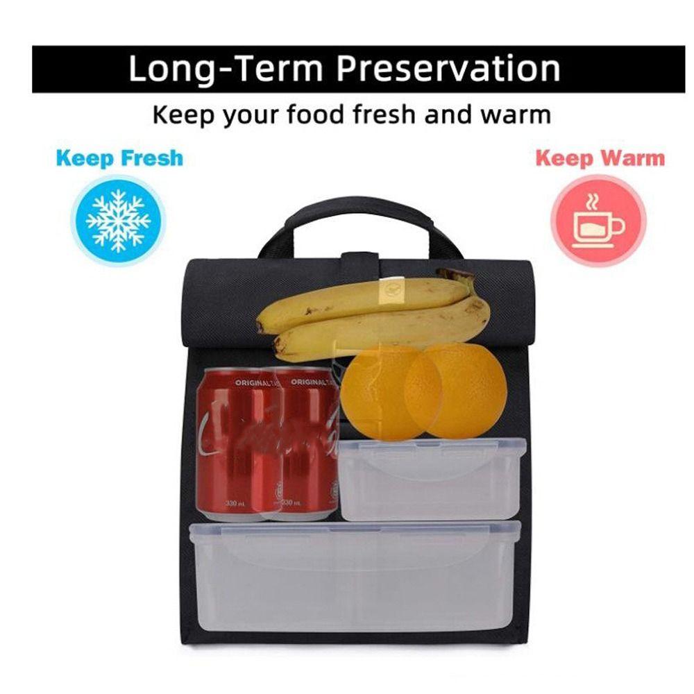 Adjustable Shoulder Strap Insulated Lunch Bag Portable Insulated Meal Container Picnic Bag  Work