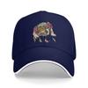 Floral Pug Baseball Cap  Outdoor Gym Sun Trucker Hat Women Unisex Stylish Design Snapback Cap