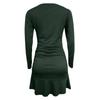Женская мода сексуальная юбка трикотажная с длинным рукавом плиссированное платье-футляр
