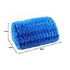 Lot de 2 brosses à poils doux à quatre côtés pour le visage, brosse à eau pour lavage de voiture - longueur 25 cm, bleu
