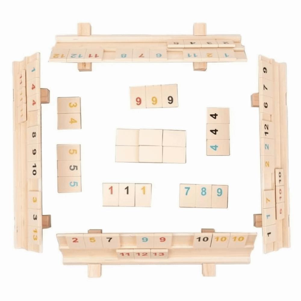 106Pcs Portable Case Rummy Cube Game 106 Tiles Rummy Tiles Classic Board Game  Multi-Player Game