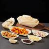 50PCS Boat-shape Tray Disposable Wooden Boat-shaped Plate Multi-size Wood Bowl  Wedding Ornament