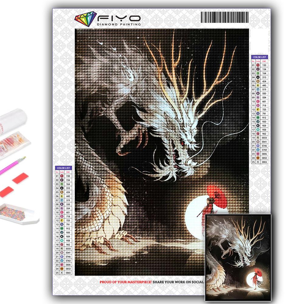 Алмазная вышивка Китайский дракон 5D DIY Алмазная картина Вышивка крестом Горный хрусталь