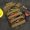 Canvas thickened electrician bag, durable, woodworking electrician maintenance, storage bag, roll, car, hardware tool bag