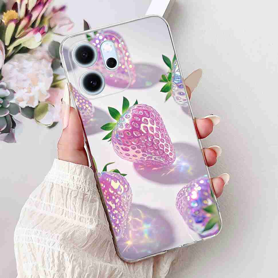For Oppo Reno14 F 5G CPH27436.57" Case Colorful Butterfly Flowers TPU Soft Silicone Cover For Oppo Reno 14 F RENO14F Phone Cases