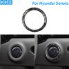 For Hyundai Sonata 2020-2023 Carbon Fiber One-touch start/stop Ignition Switch Button Panel Cover Trim Car Accessories Sticker