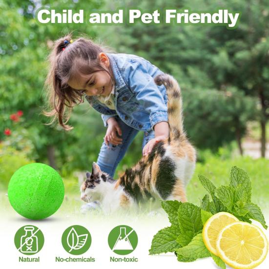 12 шт. шариков-отпугивателей кошек, долговечные ароматические шарики с маслом перечной мяты, отпугивающие шарики для собак, не пускают кошек в сад, для защиты растений и мебели