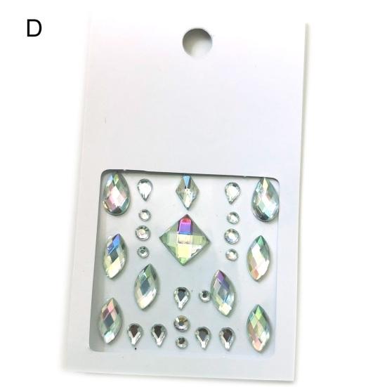 Наклейка для теней для век, невыцветающая наклейка для макияжа, плоская основа, красивые детские наклейки для макияжа глаз с искусственным жемчугом, женская поставка