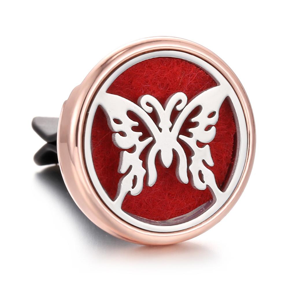 Stainless Steel Hollow Car Bracket Car Aromatherapy Trend Clip Life Tree Car Aromatherapy Clip Perfume Dispenser
