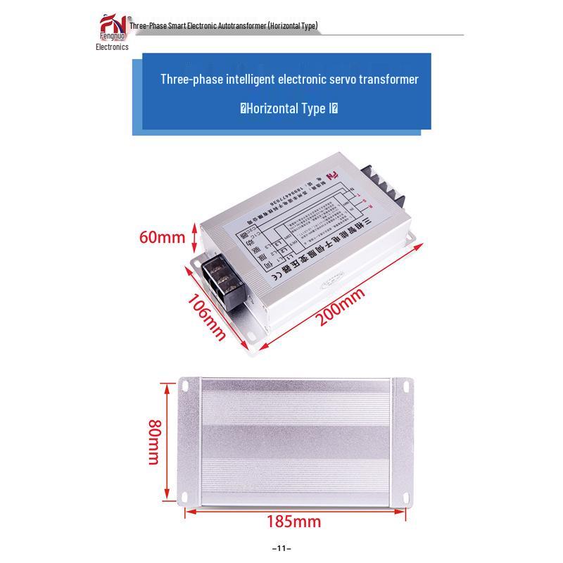 Three-Phase 3KVA Intelligent Electronic Servo Dry Transformer 415/380V to 220/200V, 5KW, 6/8/20KW