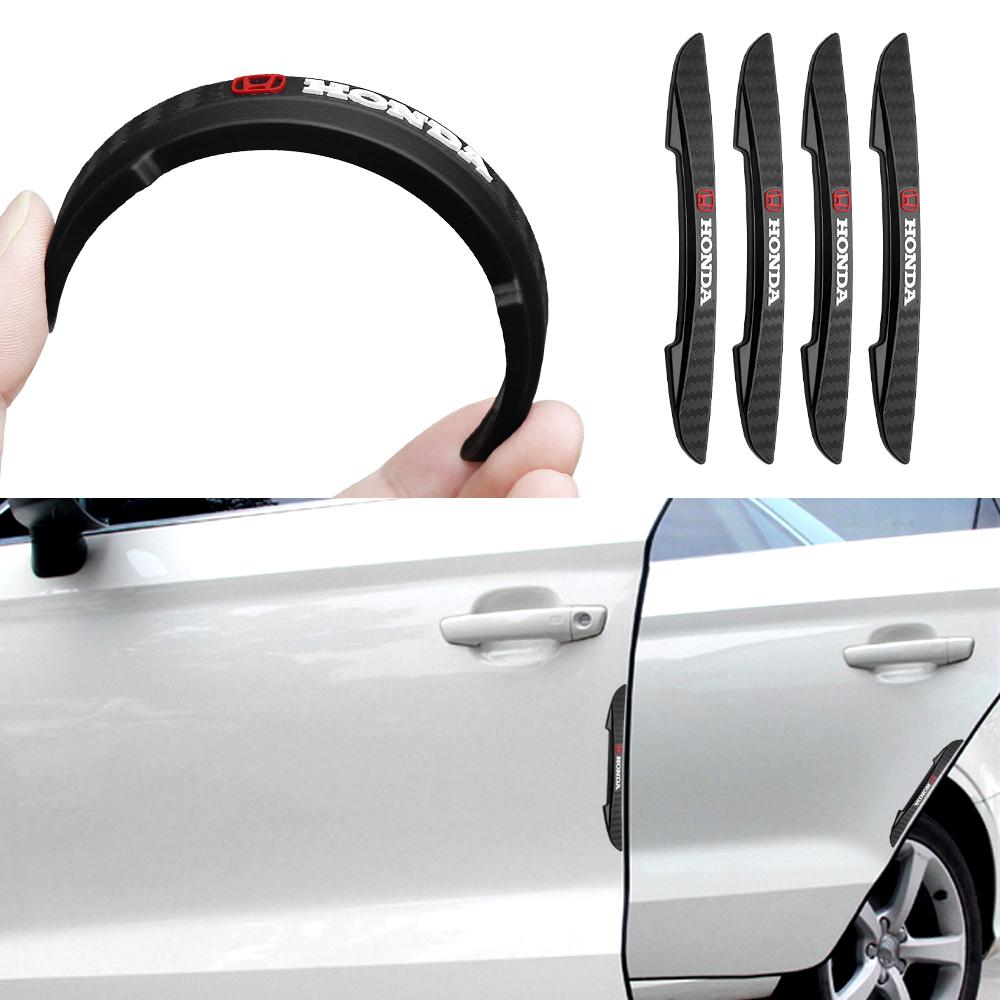 4Pcs 3D Car Door Anti-collision Bumper Strip Guards Side Protector Sticker For Honda Civic 10th 11th Gen Hrv Jazz City Accord ahx256