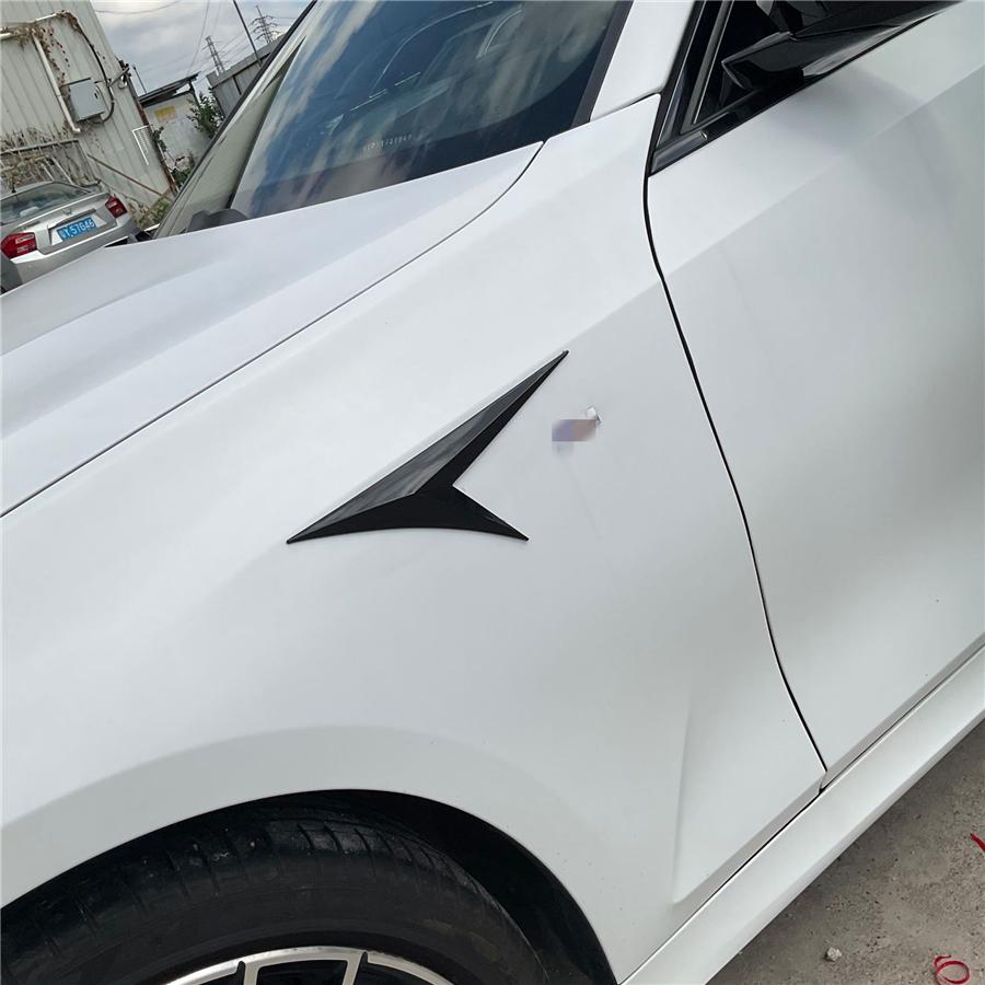 New Decorative Car Side Fender Wing Emble Badge Bonnet Car Styling Sticker Glossy