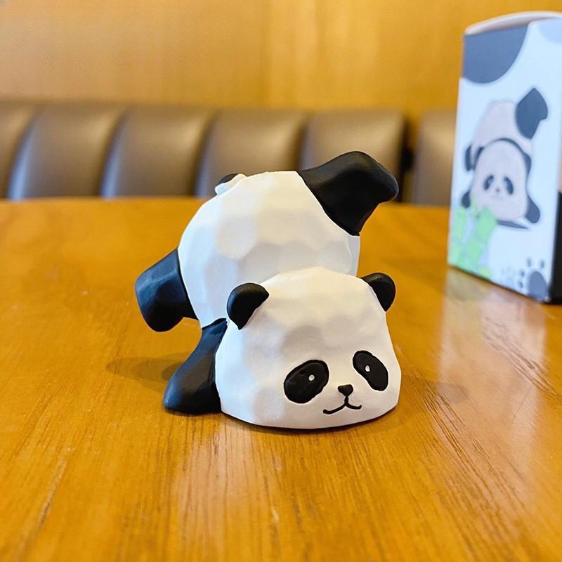 Милая и изысканная полимерная фигурка, настольное украшение для Flu Panda Car, автомобильные украшения