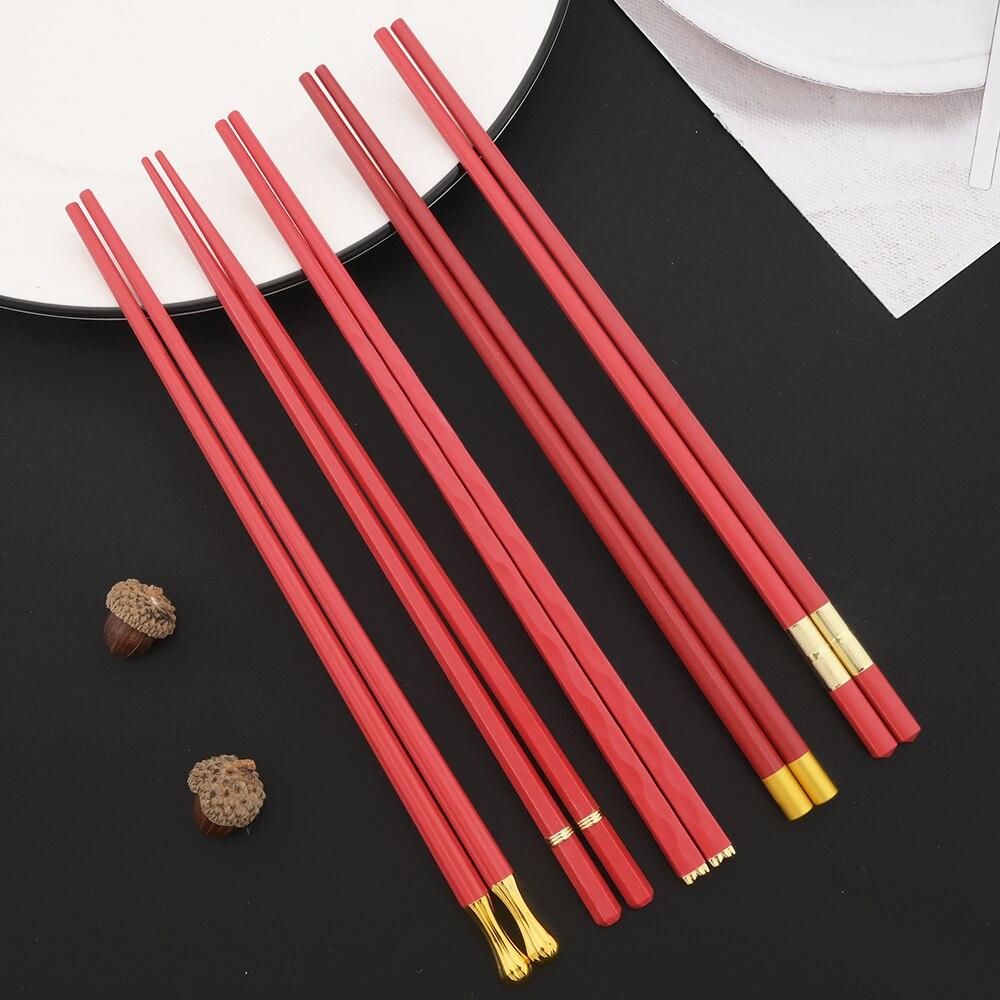 5 пар китайских палочек для еды, палочки для суши, корейские палочки для тушеного мяса, палочки для еды, многоразовые палочки из сплава, кухонная посуда, аксессуары для инструментов