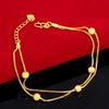 Fashion 14K Gold Bracelet for Women Wedding Engagement Fine Jewelry Luxury Watch Chain Bracelet Not Fade Fine Jewelry Gifts