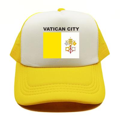 Кепка дальнобойщика Ватикана, летняя унисекс, крутая шляпа с флагом страны, бейсболки, унисекс, уличные сетчатые кепки с сеткой