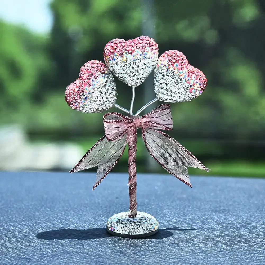 Креативный Стразы Воздушный Шар Корона Центральная Консоль Автомобиля Декоративные Украшения Приборная Панель Милый Декор Шикарные Автомобильные Аксессуары Интерьер