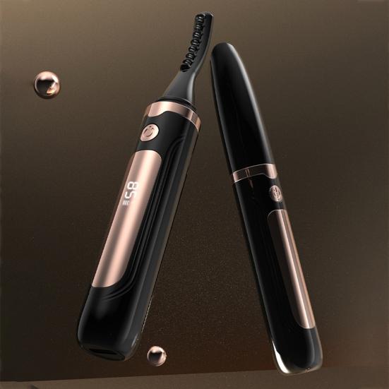 Электрические щипцы для завивки ресниц с подогревом, светодиодный дисплей, 4 температурных режима, зарядка через USB, быстрый нагрев