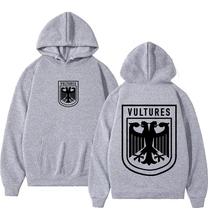 Толстовка с логотипом рэпера Канье Уэста Vultures для мужчин и женщин в стиле хип-хоп, винтажные пуловеры, толстовка с капюшоном, повседневная флисовая толстовка, уличная одежда