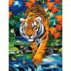 Diy Diamond Painting Full Round Kit Embroidery Mosaic Tiger Cross Stitch Rhinestone Wall Art 30x40cm