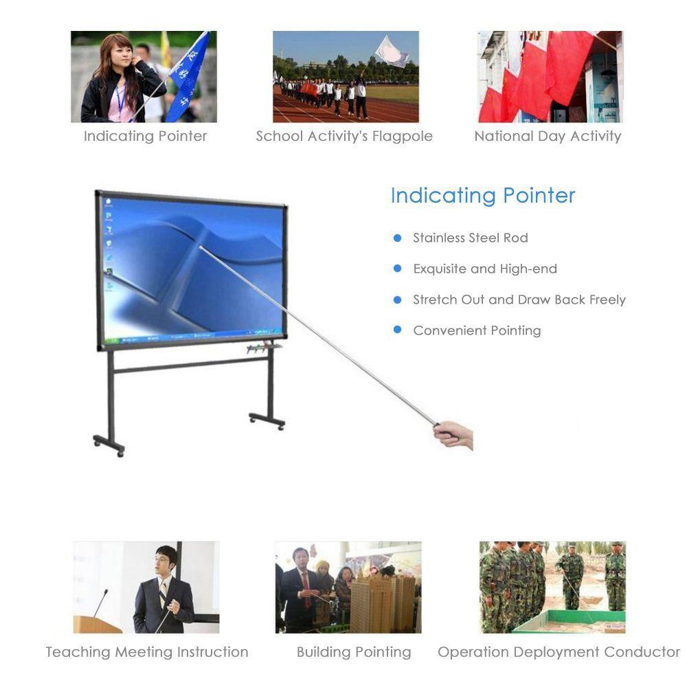 Flags Windsock Handheld Windsock 1.2M/1.4M/1.6M/2M Handheld Flag Pole Teachers Pointer Tour Guide Flagpole Telescopic Flag Pole