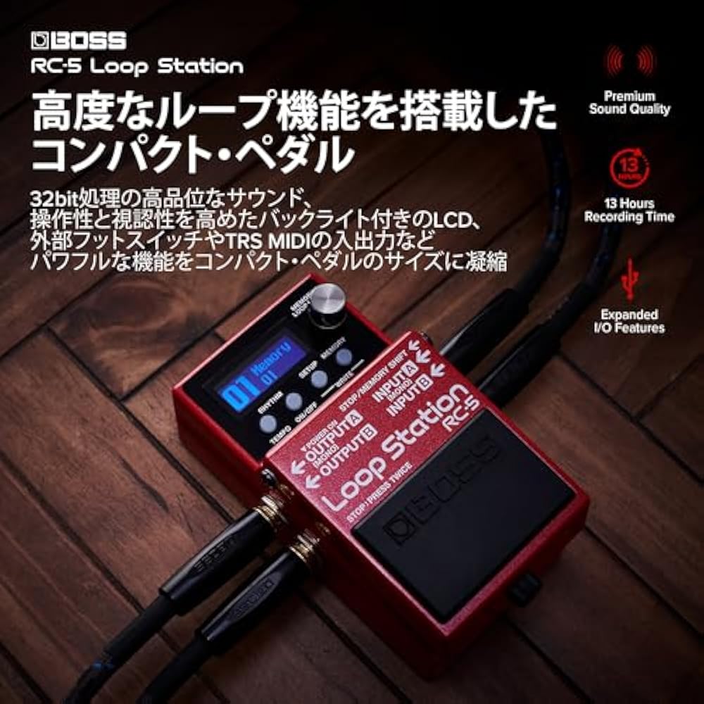 BOSS Boss Loop Station Looper RC-5 Compact Stereo Compatible Up to 13 Hours Recording Effector Gu...