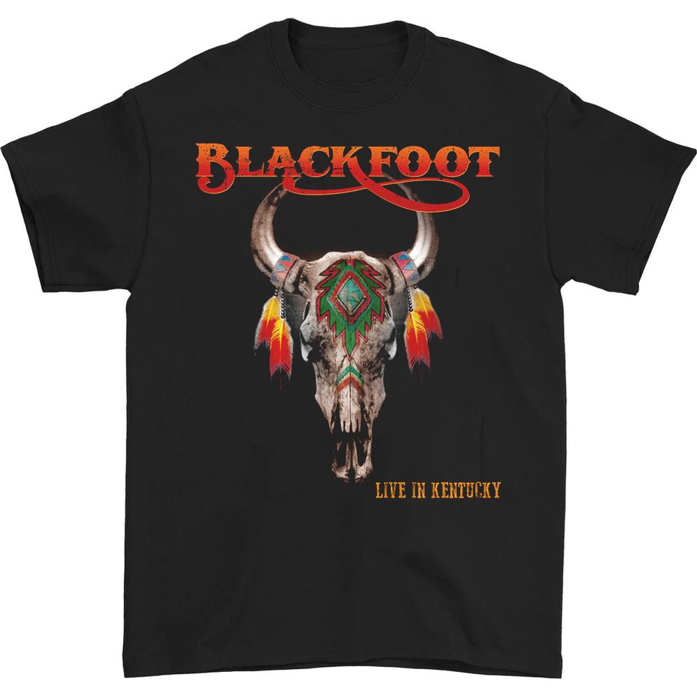 ГОРЯЧАЯ НОВИНКА Футболка Blackfoot Band Live Черная с коротким рукавом Все размеры Унисекс