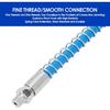 Grease Gun Hose Grease Gun Kit 23.6 inches Heavy Duty Flexible Gun Whip Hose Coupler Extension Spring Flex Hose Blue