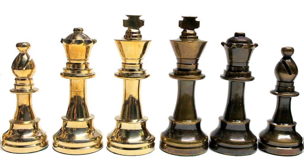 StonKraft Cm King Height Edition Brass Chess Coin Pawn Staunton Figure Figure 8.9 - Collector's