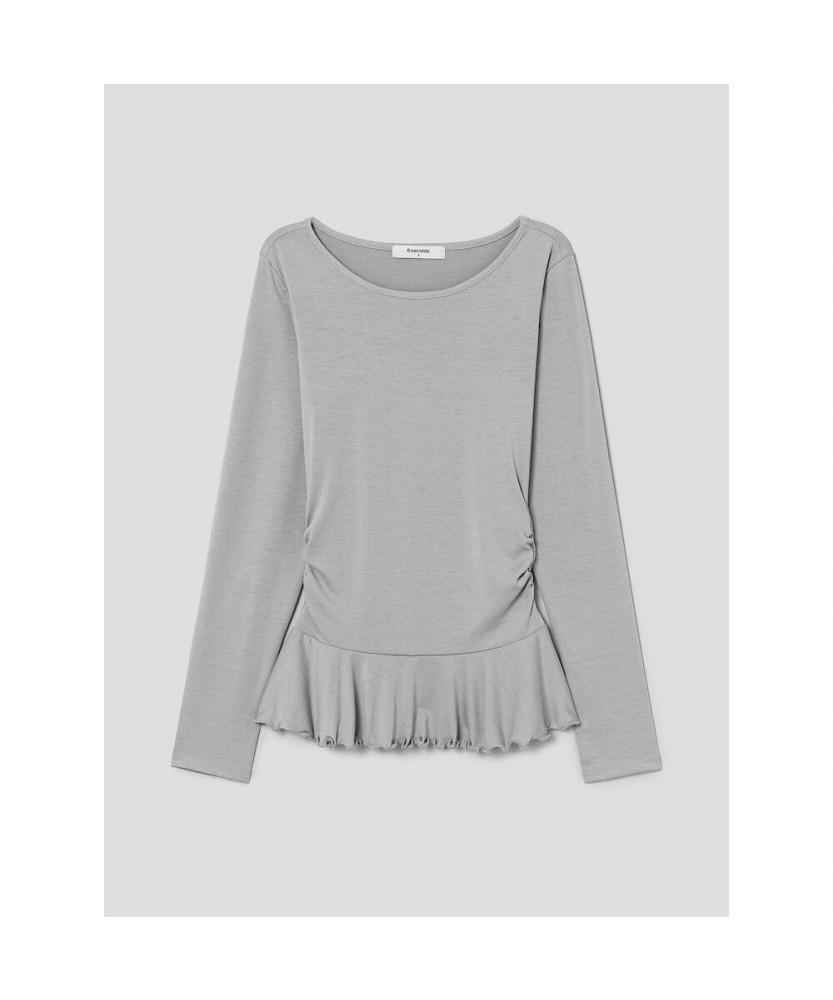 8SECONDS Long-Sleeve Tiered T-Shirt For Layering Gray