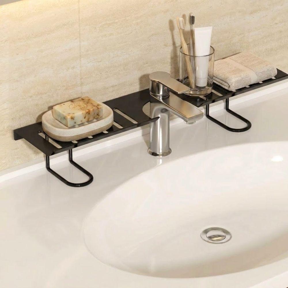 Water Drainage Faucet Storage Shelf Rustproof Cosmetic Storage Box Kitchen Sink Shelf Shower