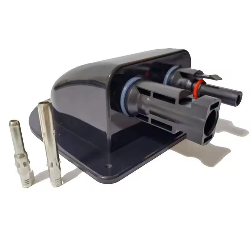 RV Double Wire Entry Gland Box Solar Panel Roof Wire Entry Gland Box Cable Motorhome White Double Hole RV Yacht Car Accessories