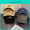 Retro Color Solid Letter Soft Top Fitted Cap Sunshade Ventilation Men Women