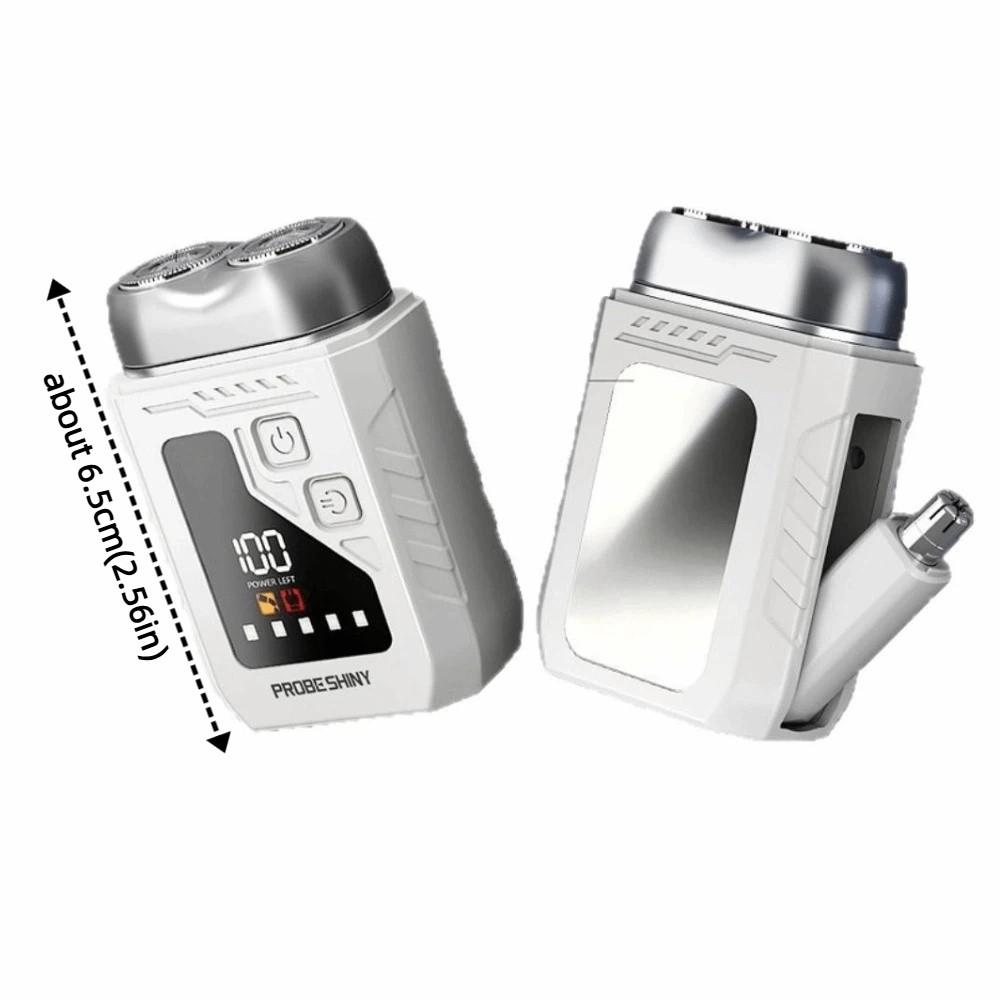 Digital Display Mini Electric Shaver 2in1 Smart Nose Hair Clipper Men's Gift