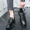 Men's Shoes, New Casual Leather Shoes, Fashionable Hairstylist, One Foot On Leather Shoes, Trendy British Style Pointed Shoes