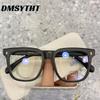 Transparent Computer Glasses Frame Women Men Anti Blue Light Round Glasses Blackout Glasses