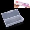 Nail Art Rectangle Plastic Storage Box Rhinestone Brush Pen Buffer Grinding Files Container Case Nail Art Equipment Tool